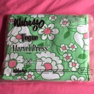 Double fitted sheet vintage Wabasso Aloha